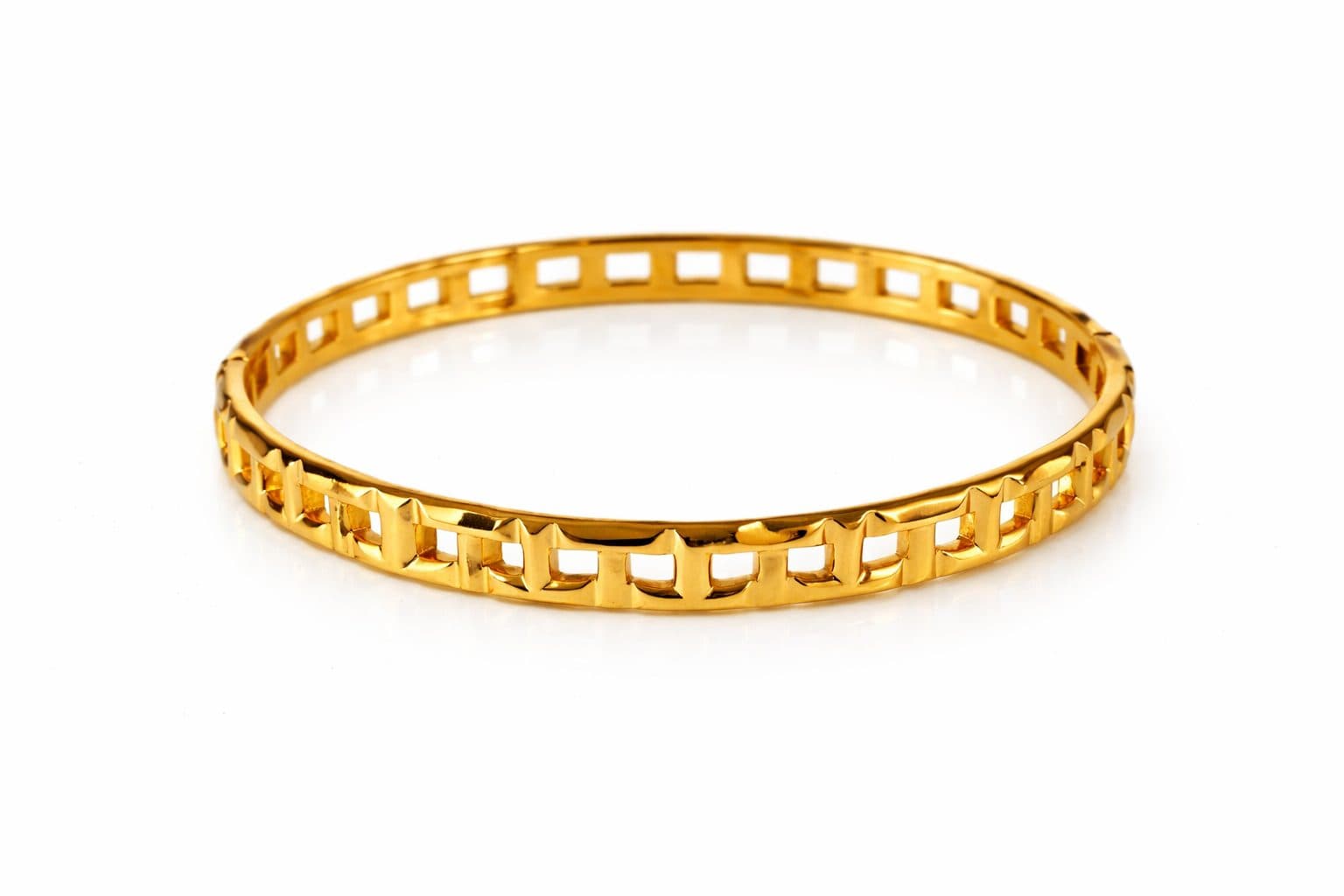 Elvarra Elegant Gold Steel Bracelet Size 2.8' - alternate
